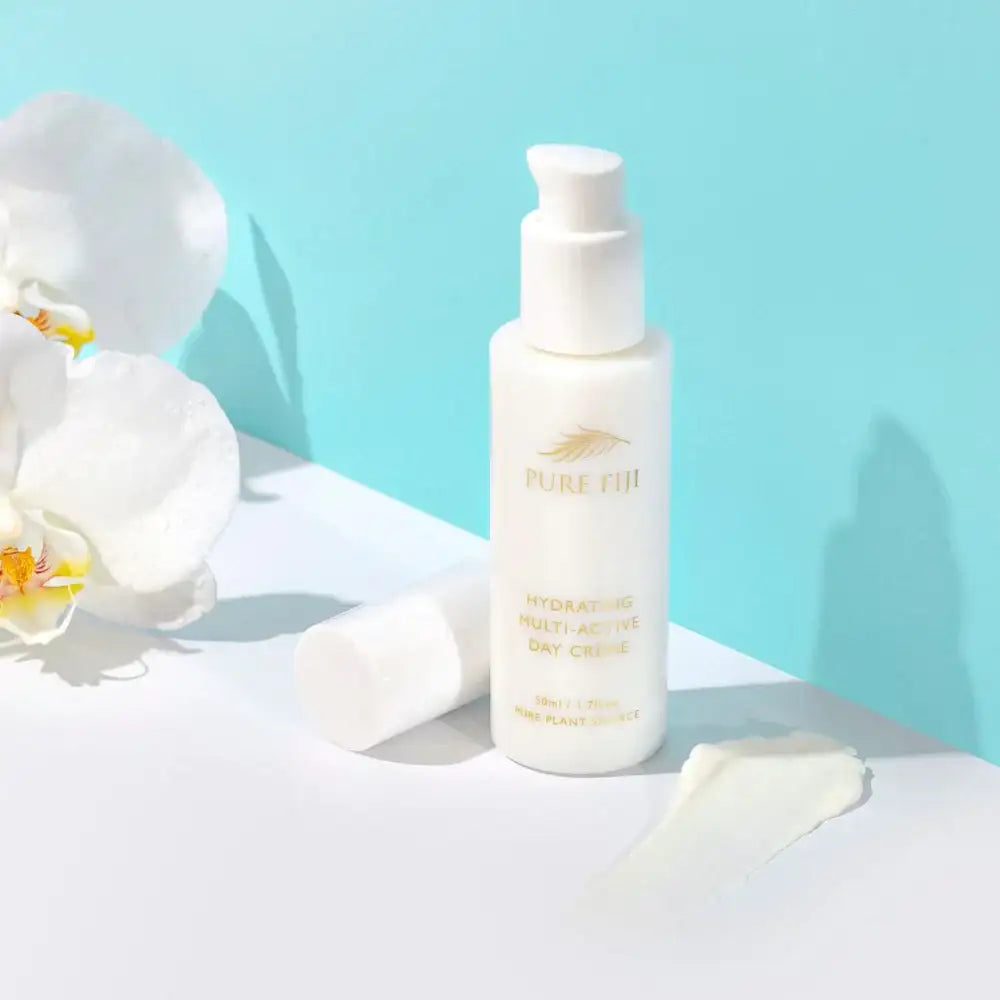 Skincare bottle labeled 'PURE EUP'